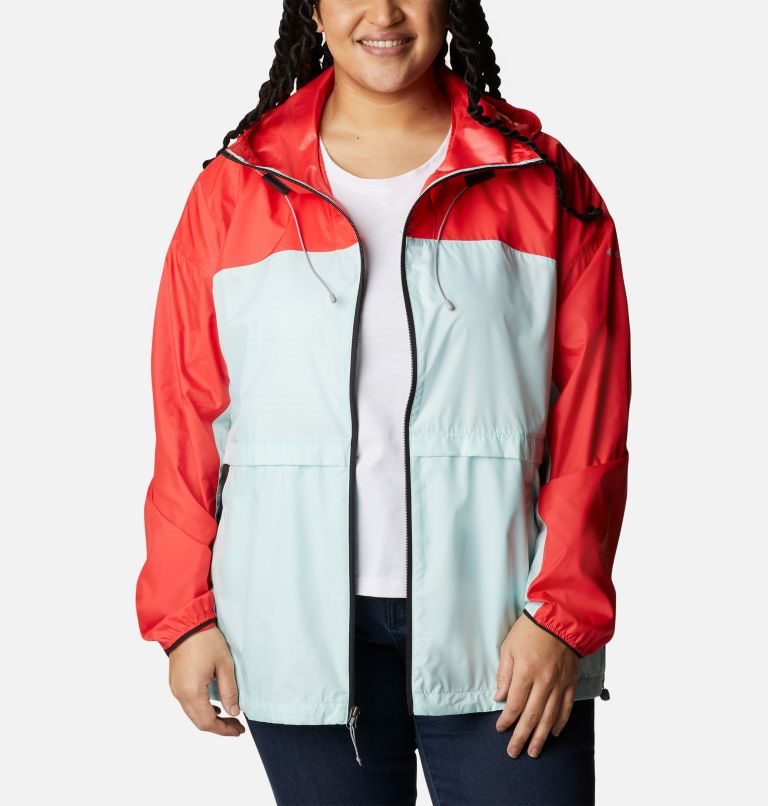 Columbia Alpine Chill Windbreaker Jakke Dame Rød Mint | Plus Size 80637S